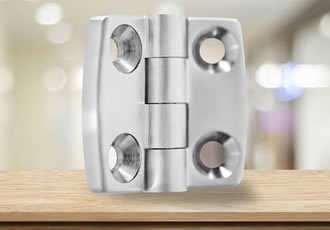Stainless steel hinges with an asymmetric design